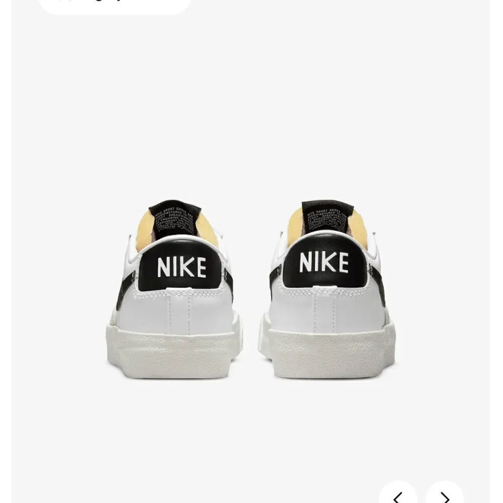 GENTLY USED Nike Blazer Low '77 Women's Shoes | Size 8.5 | Color White - Picture 3 of 8